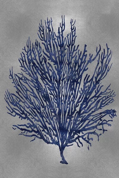 Melonie Miller: Blue On Silver V by Melonie Miller