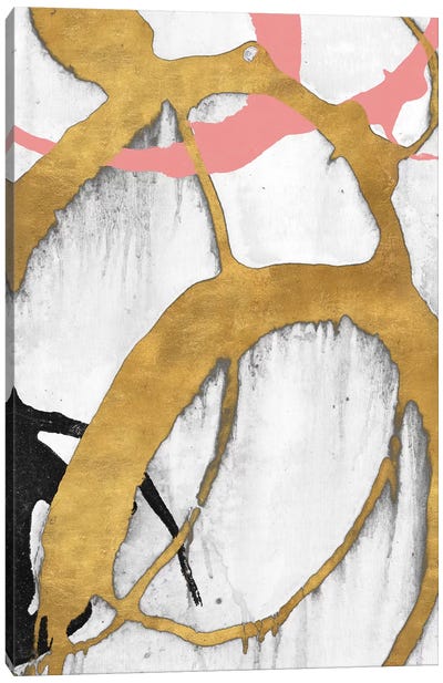 Rose Gold Strokes II Canvas Art Print - Megan Morris