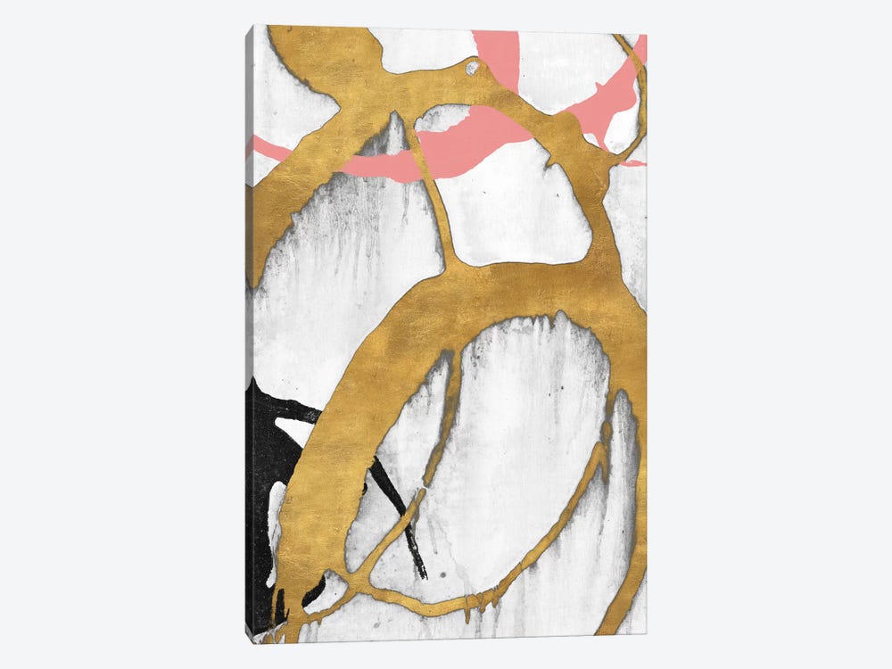 Rose Gold Strokes II by Megan Morris 1-piece Canvas Print
