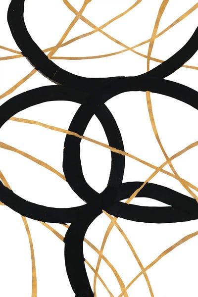 Megan Morris: Black and Gold Stroke I by Megan Morris