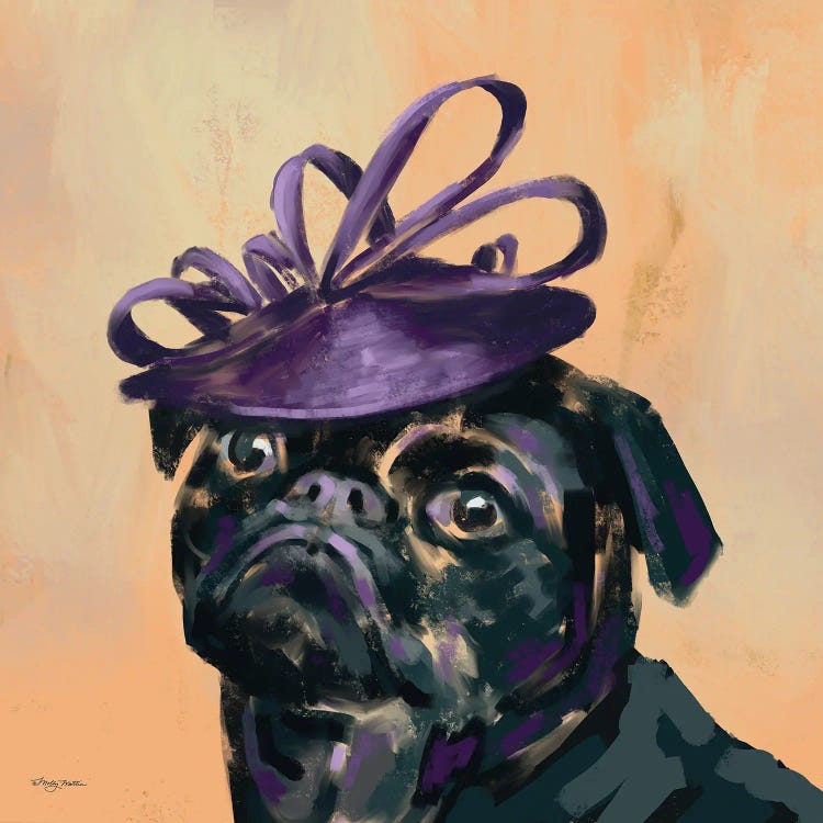 Posh Pug by Molly Mattin wall art