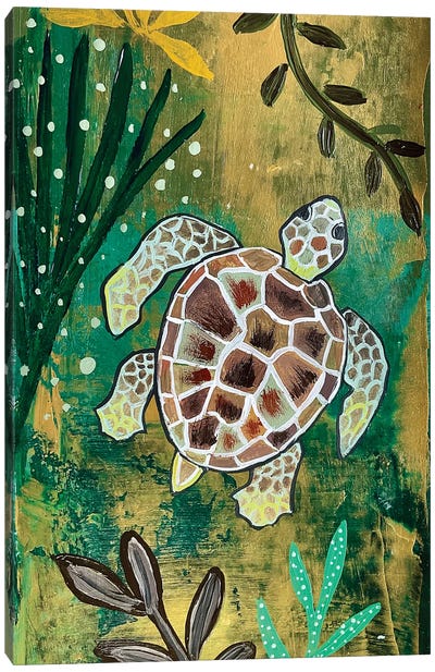 Sea Turtle Canvas Art Print - Magali Modoux