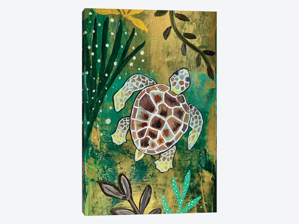 Sea Turtle by Magali Modoux 1-piece Canvas Art Print