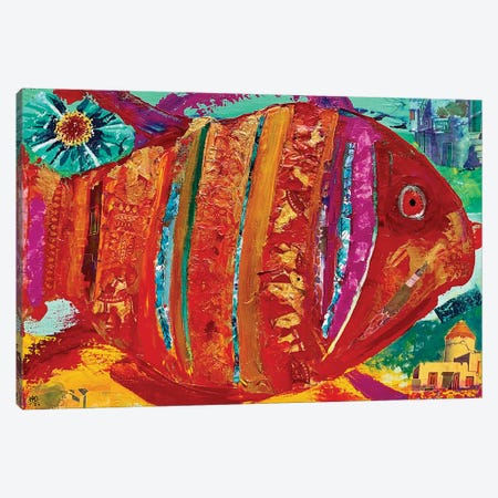 The Sun Fish Canvas Print #MMX102} by Magali Modoux Canvas Print