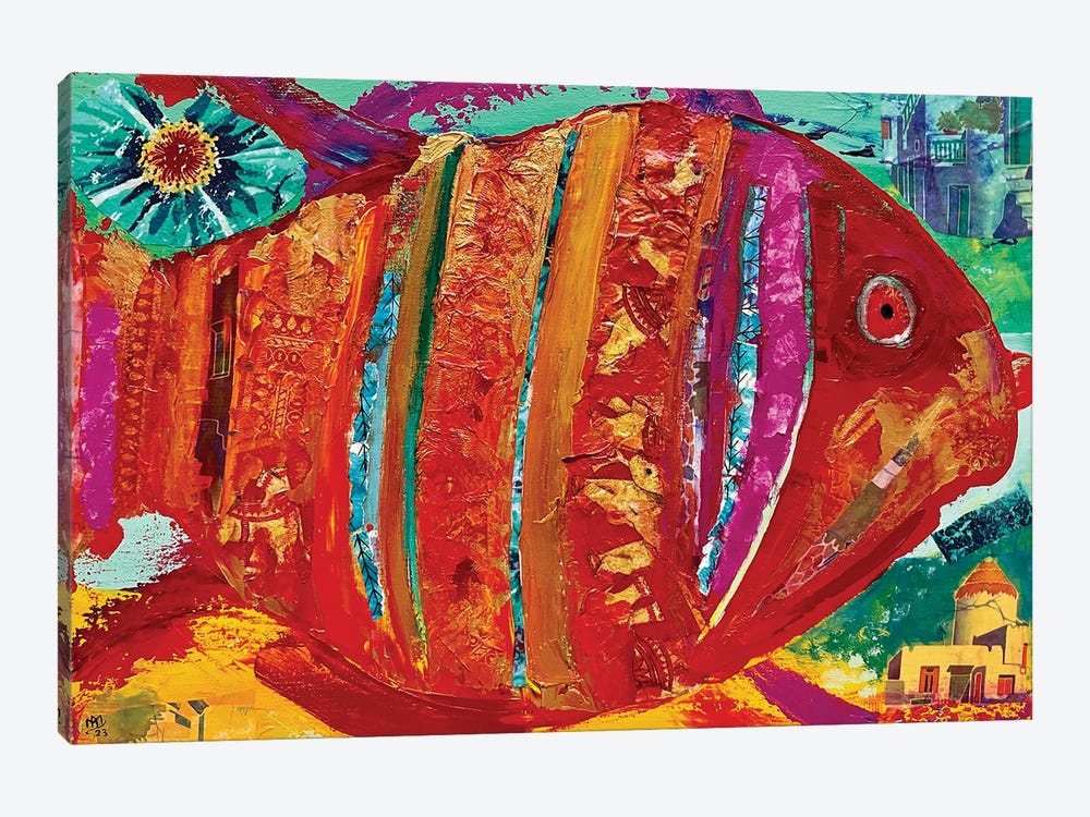 The Sun Fish by Magali Modoux 1-piece Canvas Print