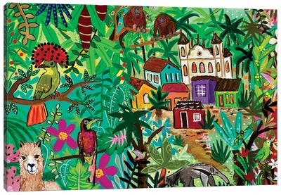 Amazonia I Canvas Art Print - Llama & Alpaca Art