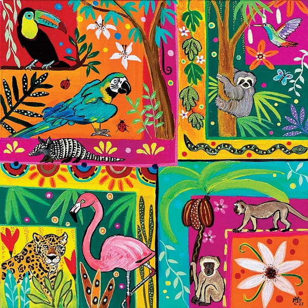 Magali Modoux: Squares Of The Rainforest by Magali Modoux