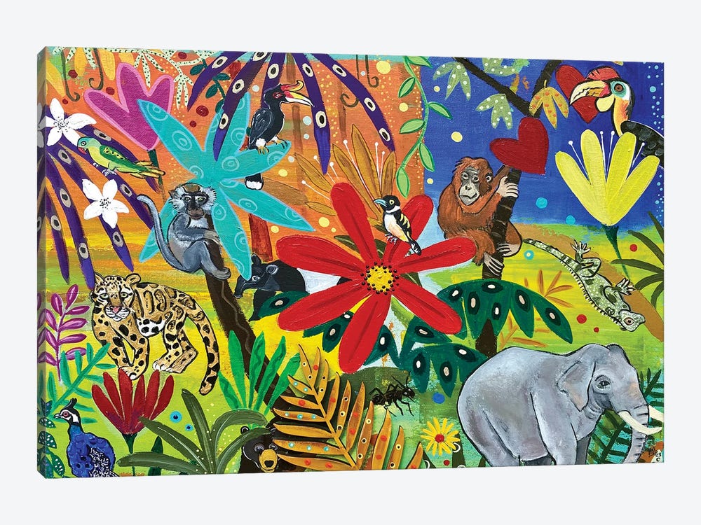 Jungle Of Borneo by Magali Modoux 1-piece Canvas Artwork