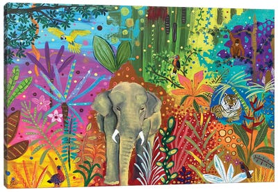 The Elephant Walk Canvas Art Print - Magali Modoux