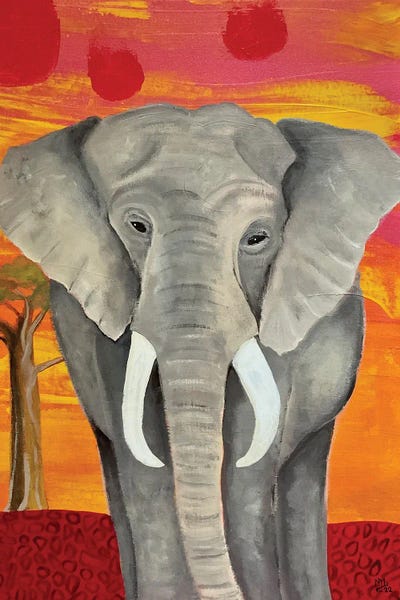 Ginger Elephant by Magali Modoux framed wall art