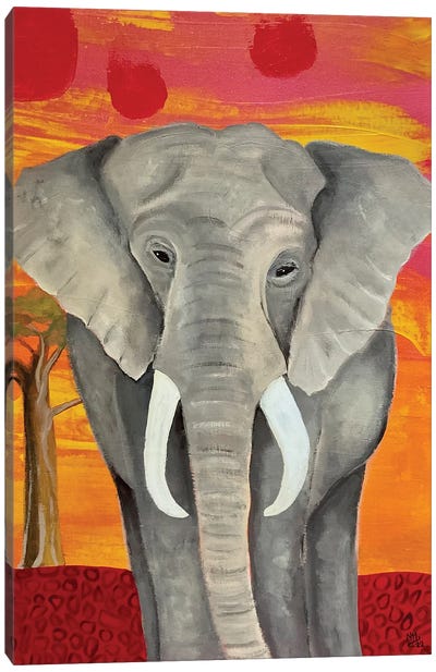 Ginger Elephant Canvas Art Print - Magali Modoux