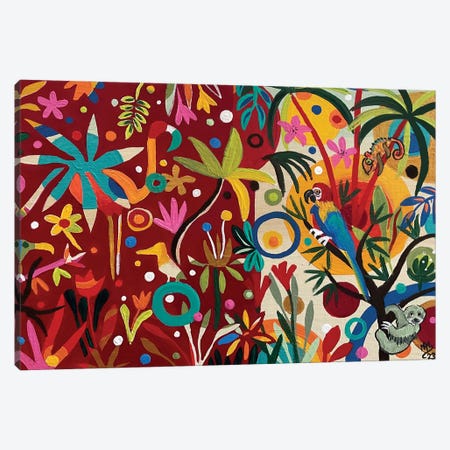 Magical Rainbow Forest Canvas Print #MMX114} by Magali Modoux Canvas Print