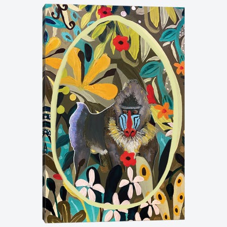 Blue Baboon Canvas Print #MMX124} by Magali Modoux Canvas Art