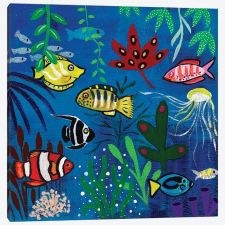Aquarium Canvas Print #MMX125} by Magali Modoux Canvas Wall Art