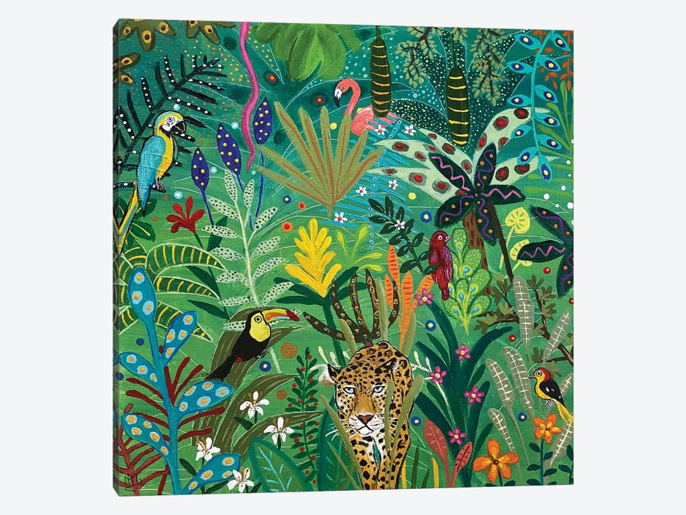 Here Comes The Jaguar by Magali Modoux 1-piece Canvas Print