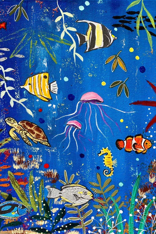 Jellyfish In The Reef by Magali Modoux wall art