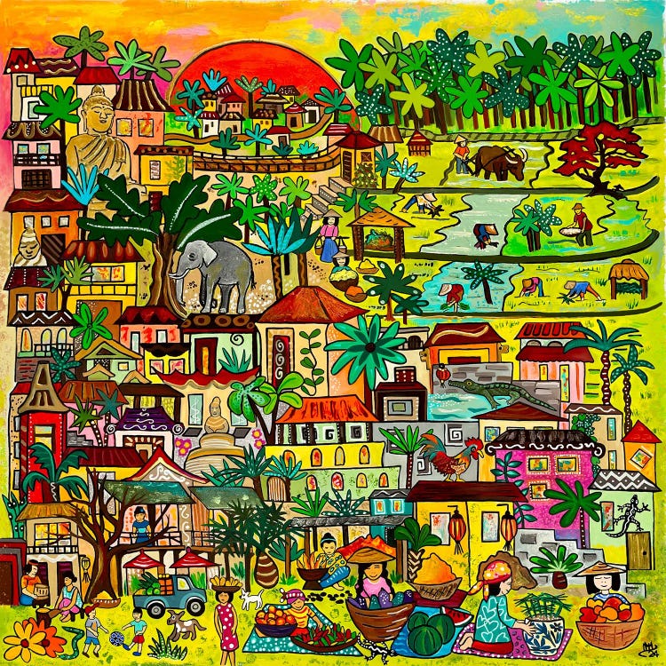 Vacation In Bali by Magali Modoux wall art