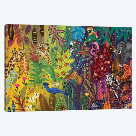 African Rainbow Forest Canvas Print #MMX15} by Magali Modoux Art Print