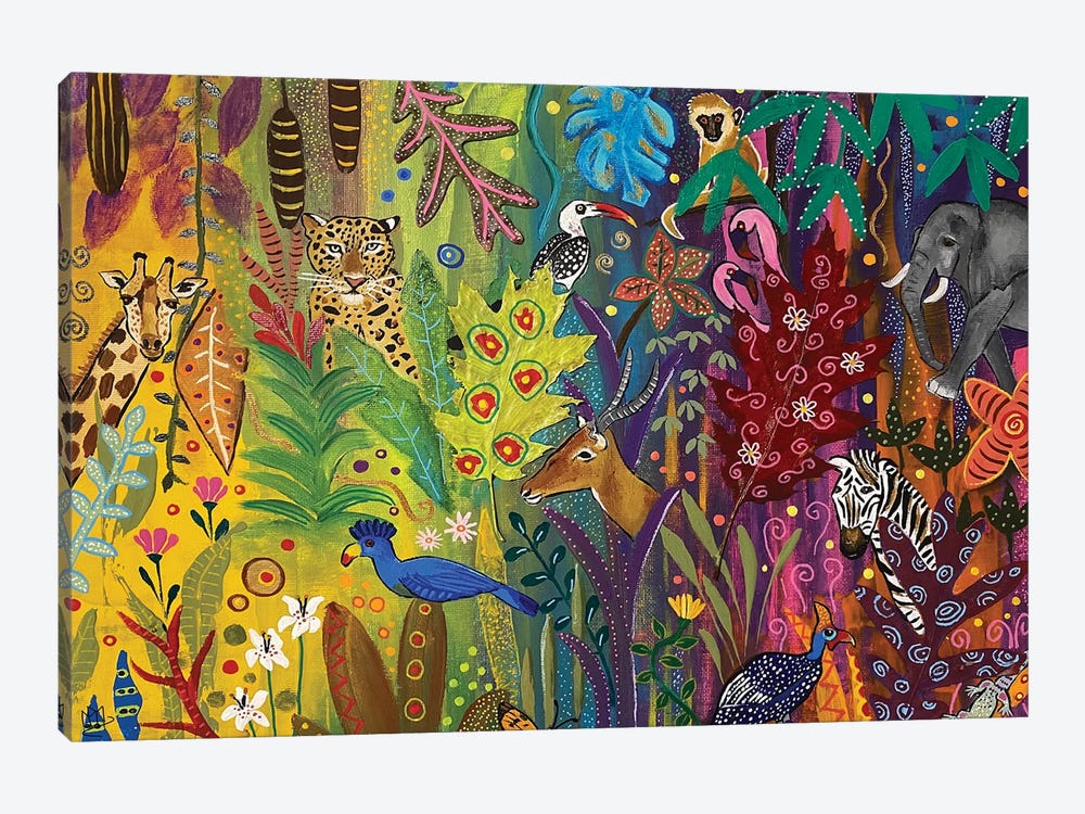 African Rainbow Forest by Magali Modoux 1-piece Canvas Wall Art