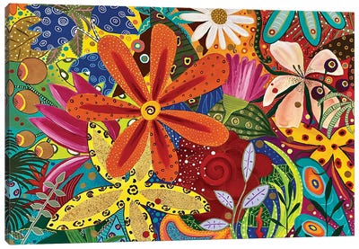 Flower Jungle Canvas Art Print - Magali Modoux