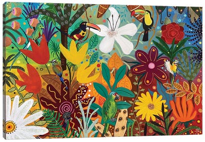 Toucans Flirting Canvas Art Print - Jungles