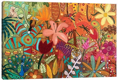 Indian Jungle Camouflage Canvas Art Print - Global Folk