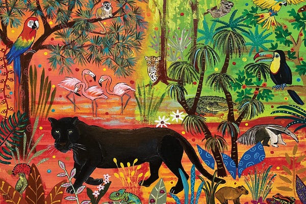 Magali Modoux: Black Panther Sunset by Magali Modoux