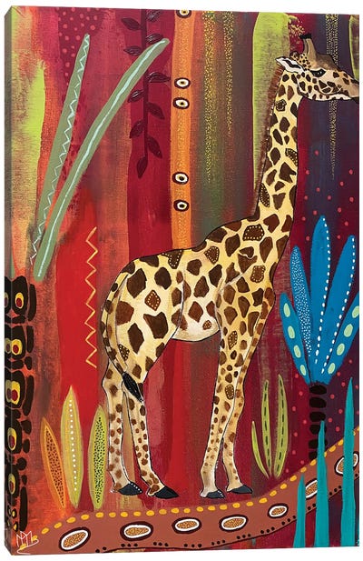 Simply Giraffe Canvas Art Print - Jungles