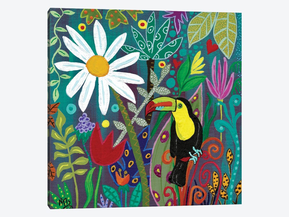 Happy Toucan by Magali Modoux 1-piece Canvas Artwork