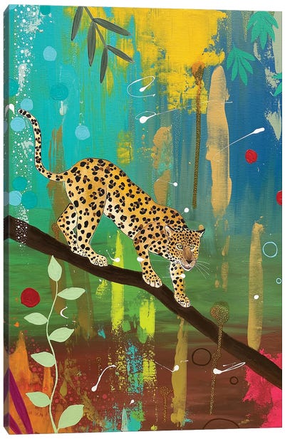 Majestic Jaguar Canvas Art Print - Magali Modoux