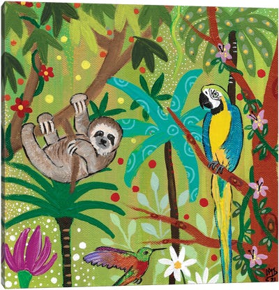 Sloth Canvas Art Print - Jungles