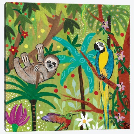 Sloth Canvas Print #MMX45} by Magali Modoux Canvas Artwork
