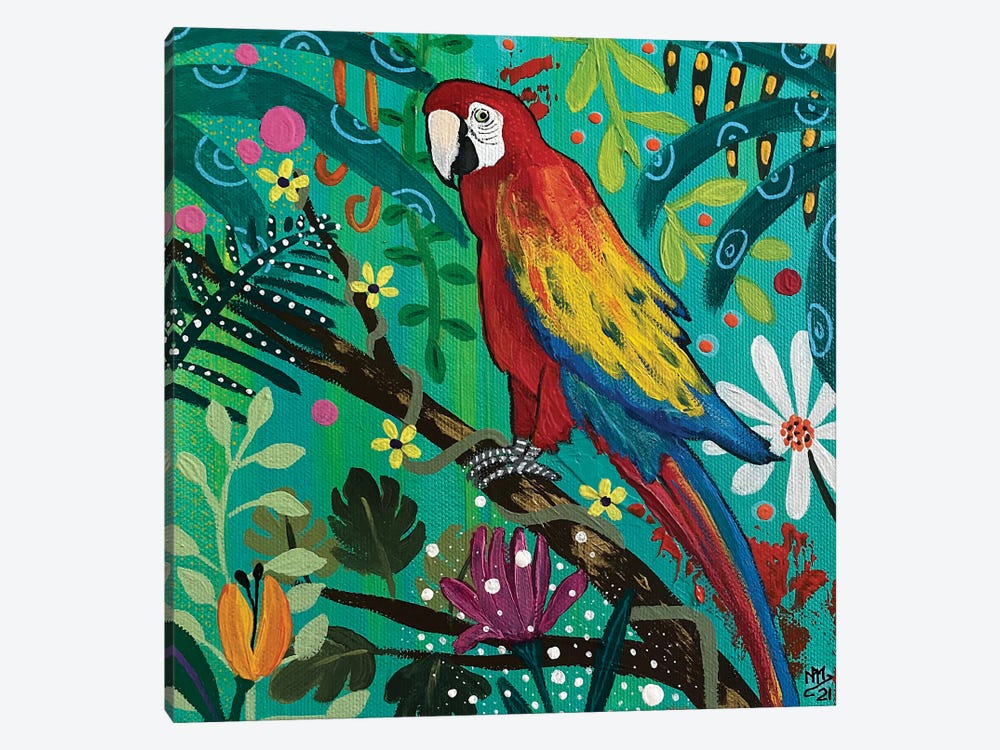 Scarlet Macaw by Magali Modoux 1-piece Canvas Wall Art
