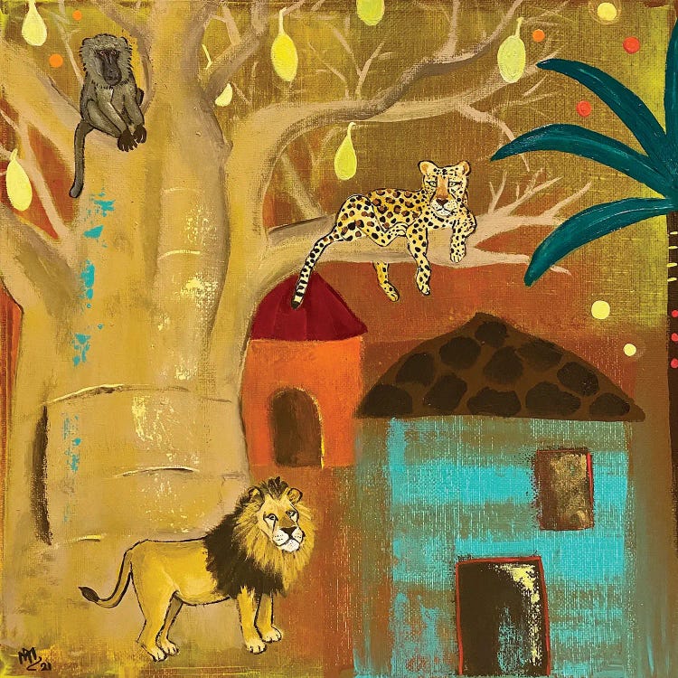 Under The Baobab by Magali Modoux wall art