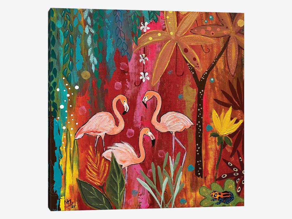 Passion Flamingos by Magali Modoux 1-piece Art Print