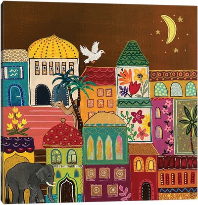 The First Of The 1001 Nights Canvas Art Print - Elephant Art