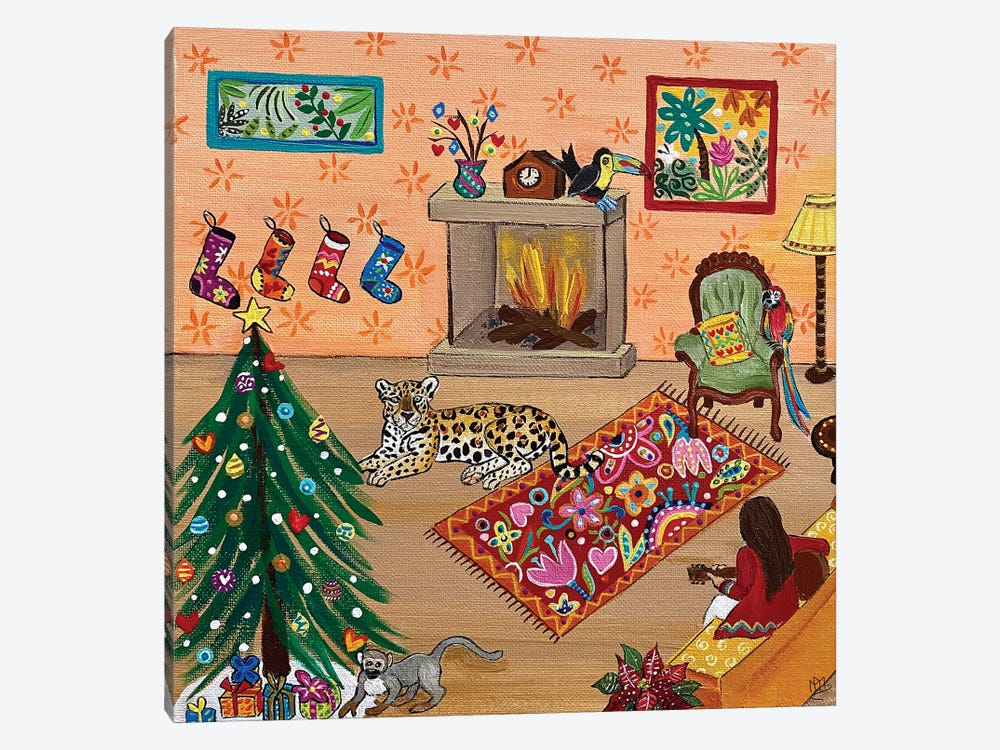 Cosy Tropical Christmas by Magali Modoux 1-piece Art Print
