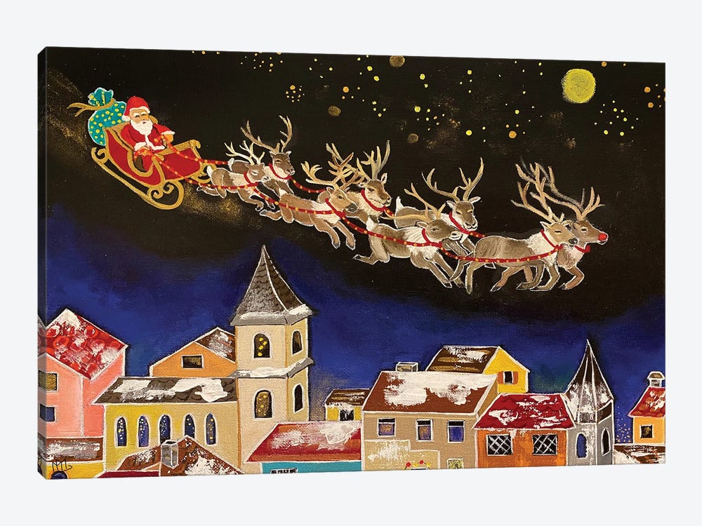 The Night Before Christmas by Magali Modoux 1-piece Canvas Wall Art