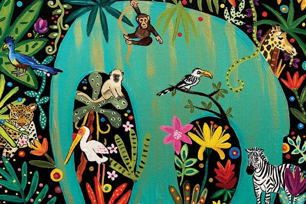 Folksy Fauna: Elephant Canopy by Magali Modoux