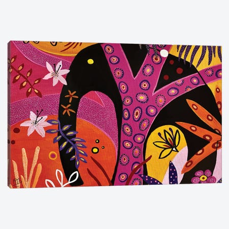 Elephant Batik Canvas Print #MMX70} by Magali Modoux Canvas Wall Art