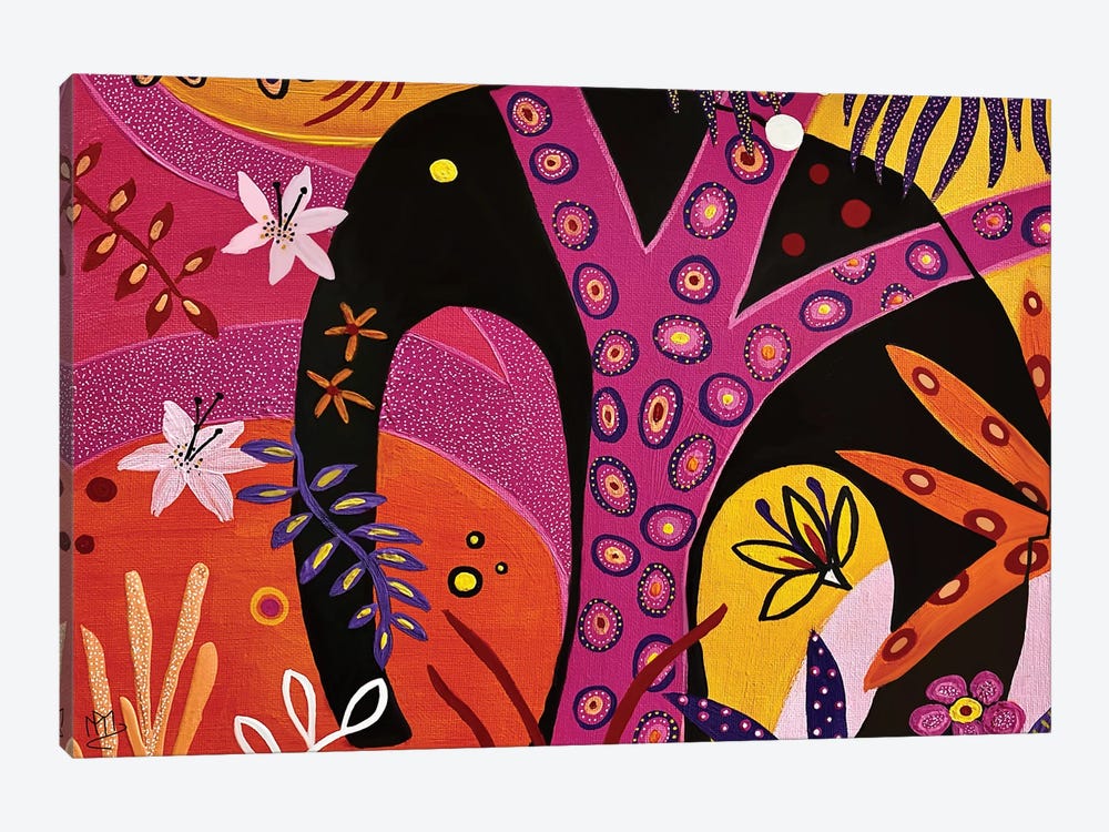 Elephant Batik by Magali Modoux 1-piece Canvas Art Print