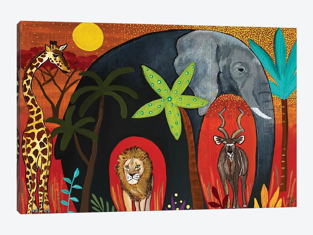 Elephant Illusion by Magali Modoux 1-piece Canvas Art