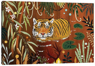 Swamp Tiger Canvas Art Print - Magali Modoux