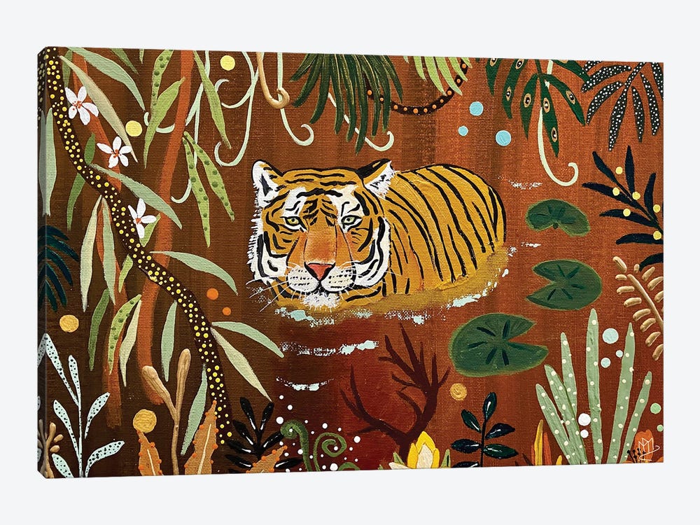 Swamp Tiger by Magali Modoux 1-piece Canvas Wall Art