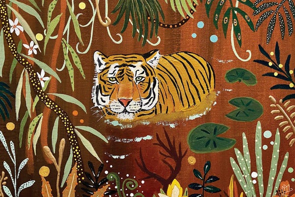 Asian Décor: Swamp Tiger by Magali Modoux