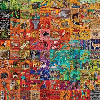 A 100 Tile Tale by Magali Modoux canvas print