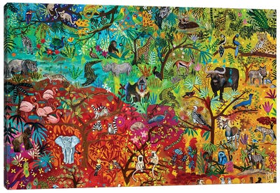 Colors Of Africa Canvas Art Print - Global Folk