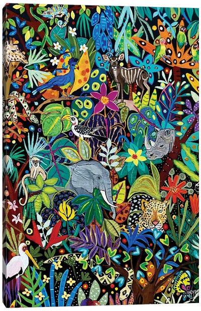 Lost In The Jungle Canvas Art Print - Magali Modoux