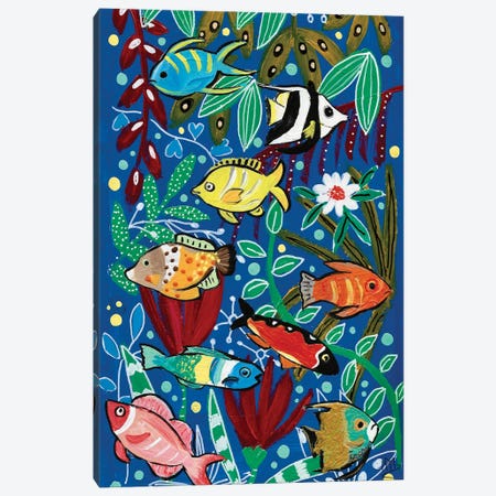 Visit To The Aquarium Canvas Print #MMX86} by Magali Modoux Canvas Art