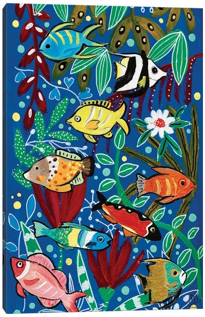 Visit To The Aquarium Canvas Art Print - Magali Modoux